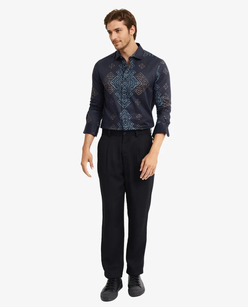 Rare Rabbit Men's Geometric Print Shirt