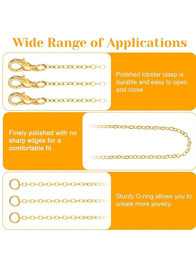 Wffo 20 Feet Necklace Chains 3mm Jewelry Making Chains for Necklace Earring Bracelet Jewelry Making Supplies, Metal Chain Necklace with Lobster Clasps and Jump Rings for DIY Craft, Gold - Image 3