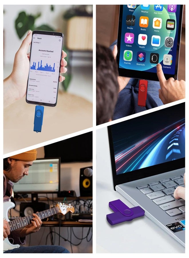 AreTop 16GB USB C Flash Drive Dual Drive 2 in 1 OTG USB 2.0 + Type C, Thumb Drive USB C Drive Swivel Design Memory Stick for Android Smartphone, Computers, MacBook, Tablets, PC, iPhone 15, 16 Series - Image 3