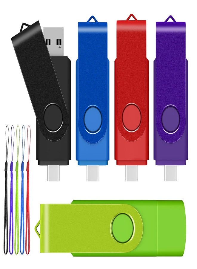 AreTop 16GB USB C Flash Drive Dual Drive 2 in 1 OTG USB 2.0 + Type C, Thumb Drive USB C Drive Swivel Design Memory Stick for Android Smartphone, Computers, MacBook, Tablets, PC, iPhone 15, 16 Series - Image 1