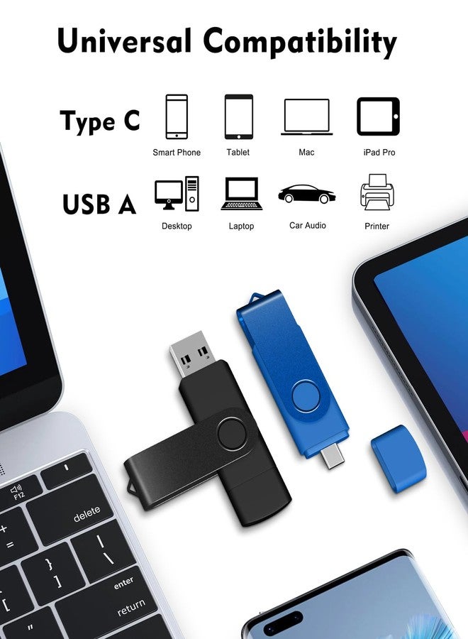 AreTop 16GB USB C Flash Drive Dual Drive 2 in 1 OTG USB 2.0 + Type C, Thumb Drive USB C Drive Swivel Design Memory Stick for Android Smartphone, Computers, MacBook, Tablets, PC, iPhone 15, 16 Series - Image 2