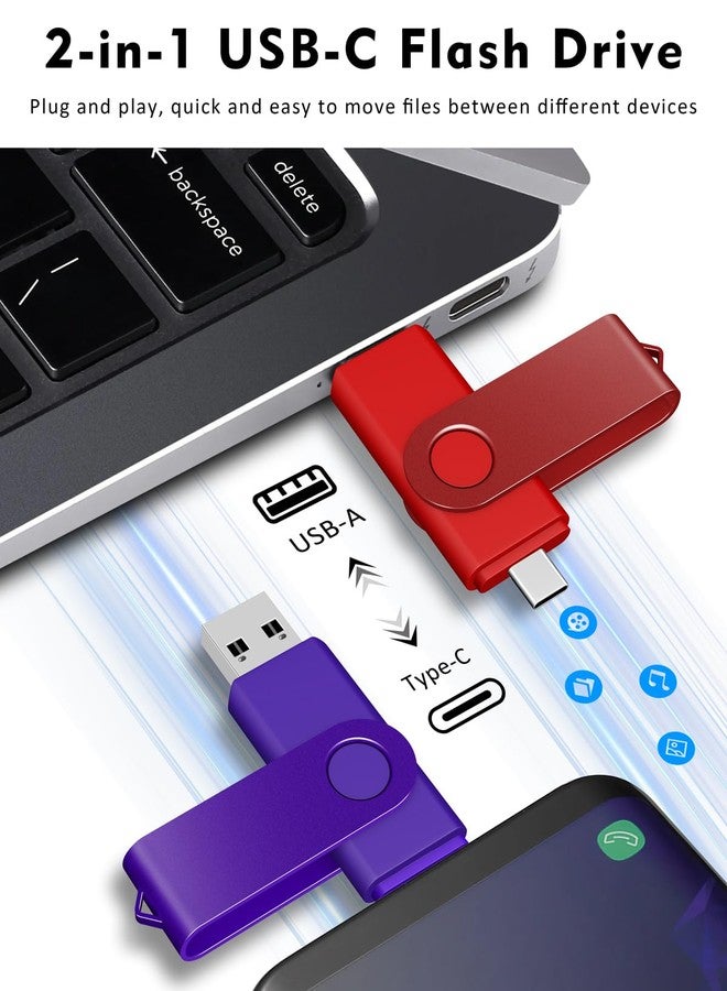 AreTop 16GB USB C Flash Drive Dual Drive 2 in 1 OTG USB 2.0 + Type C, Thumb Drive USB C Drive Swivel Design Memory Stick for Android Smartphone, Computers, MacBook, Tablets, PC, iPhone 15, 16 Series - Image 4