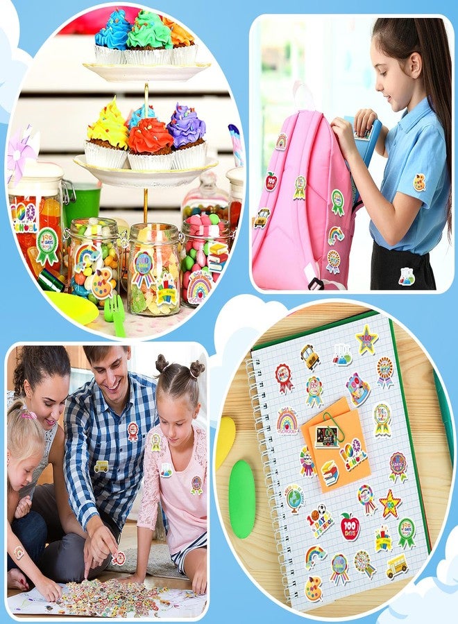 JULBEAR 300Pcs 100 Days of School Foam Stickers Self-Adhesive Campus Smarter Motivational Reward Stickers for 100th Day of School Party Classroom Decoration Favor Supplies - Image 5