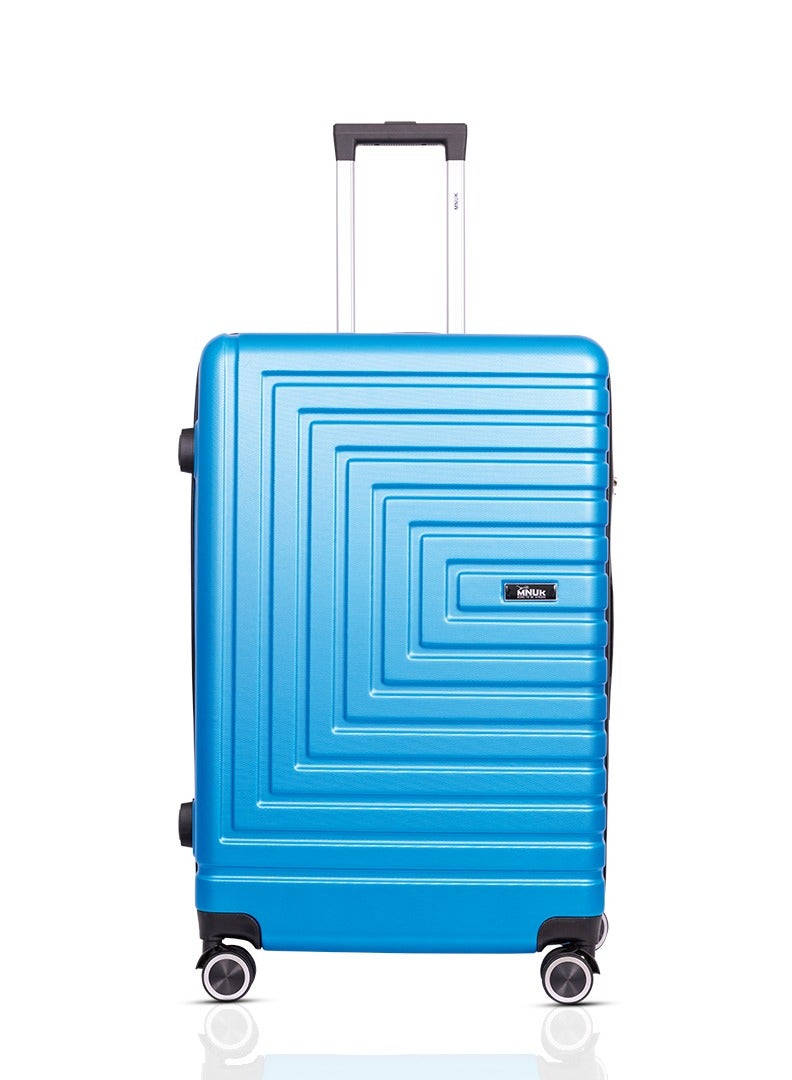 MNUK Pilgrimage Set of 2 Traveling Luggage | Hardside Soft Handle Trolley Bag with TSALock |Double 360° 4 Wheeler| Cabin-20 Inch, Large-28 Inch| Blue - Image 2