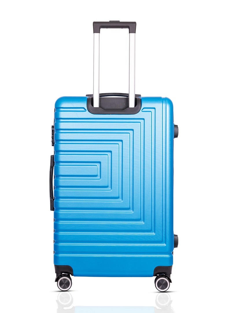 MNUK Pilgrimage Set of 2 Traveling Luggage | Hardside Soft Handle Trolley Bag with TSALock |Double 360° 4 Wheeler| Cabin-20 Inch, Large-28 Inch| Blue - Image 3