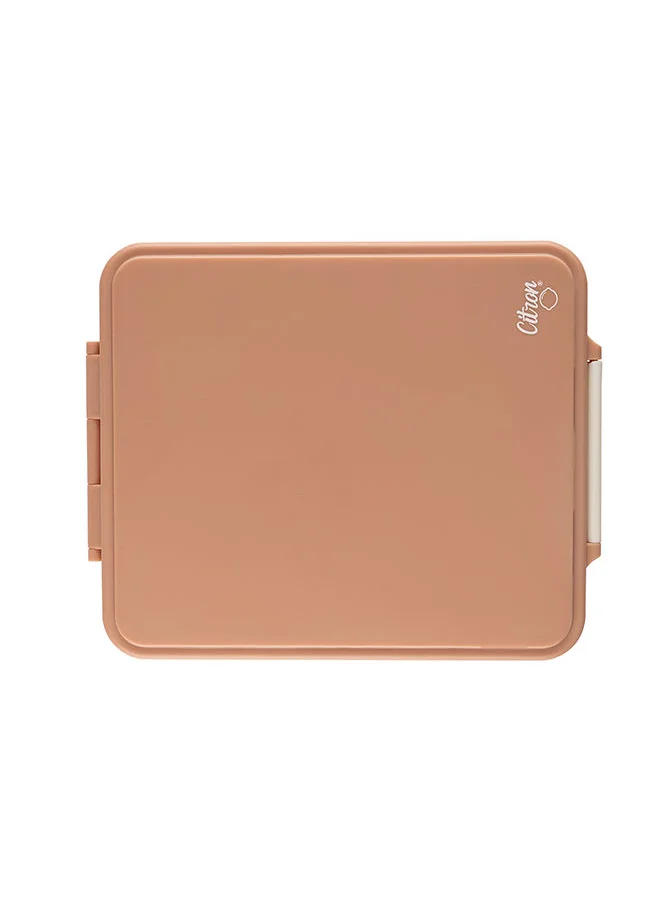 Citron Grand Lunchbox With 4 Compartments For Kids - Includes 1 Thermos Food Jar And 1 Sauce Container, Leak Proof And Bpa Free Lunch Box For Kids - Blush Pink