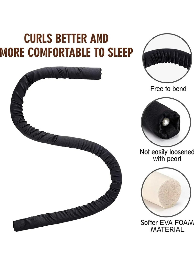 KHAJUL 10PCS Heatless Hair Curlers, Soft Foam Headband Hair Rollers for Overnight Curls, No Heat Hair Styling Tools for Long Medium Hair, Natural DIY Sleep Friendly Curling Set - Image 3