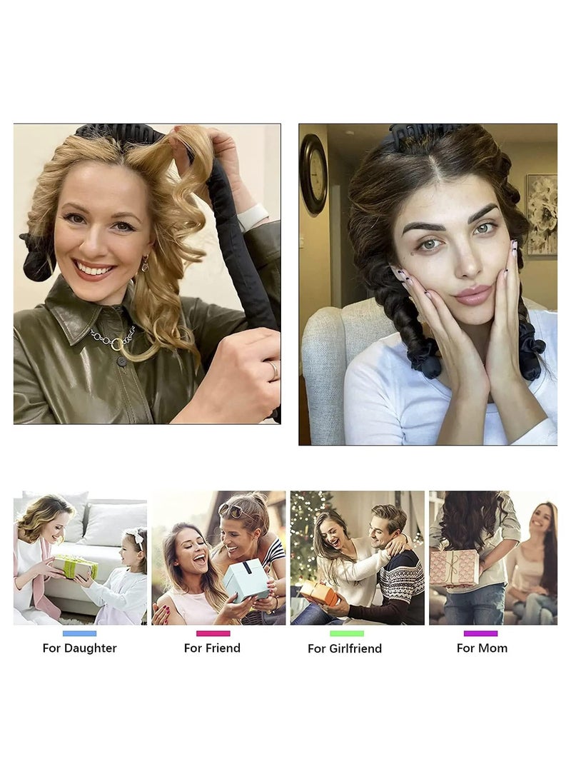 KHAJUL 10PCS Heatless Hair Curlers, Soft Foam Headband Hair Rollers for Overnight Curls, No Heat Hair Styling Tools for Long Medium Hair, Natural DIY Sleep Friendly Curling Set - Image 4