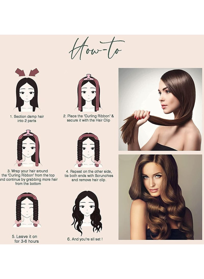 KHAJUL 10PCS Heatless Hair Curlers, Soft Foam Headband Hair Rollers for Overnight Curls, No Heat Hair Styling Tools for Long Medium Hair, Natural DIY Sleep Friendly Curling Set - Image 5