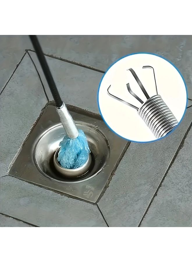 21 65 Inch Drain Pipe Unblocker Toilet Clog Remover Tool With 4 Flexible Jaws And Hand Grip - Image 5