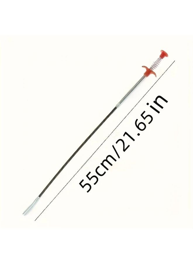 21 65 Inch Drain Pipe Unblocker Toilet Clog Remover Tool With 4 Flexible Jaws And Hand Grip - Image 3