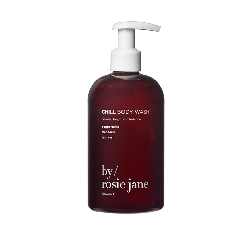 By Rosie Jane Chill Body Wash Creamy Hydrating Body Wash Made with Peppermint Mandarin Cypress Supports Skin Elasticity Builds Collagen Vegan NonToxic 350ml - Image 1
