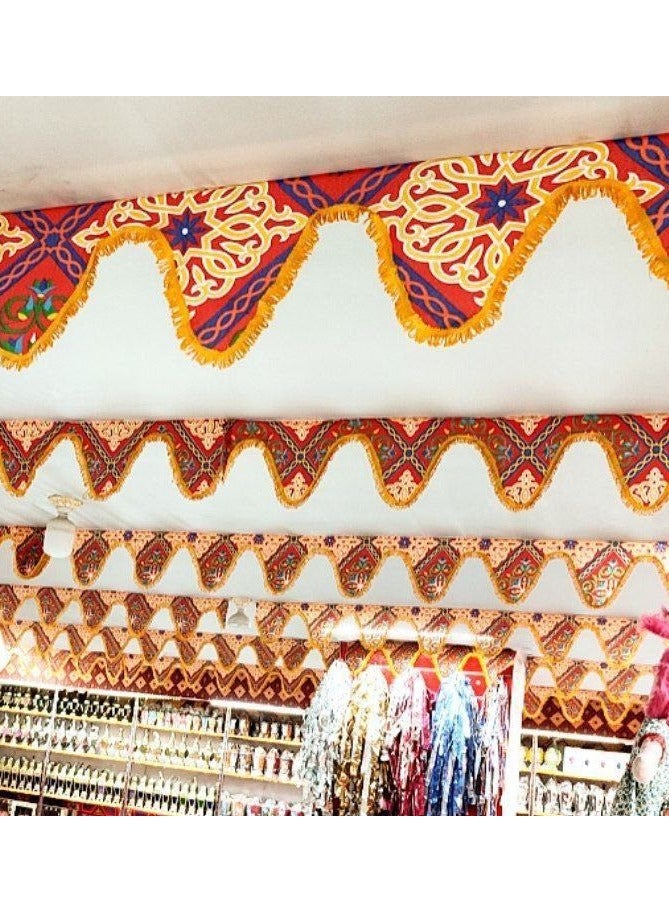 فرع زينه رمضان طراز خيامية . بلتكانه من قماش الخياميه - 2.5 متر، قماش، متعدد الألوان  - Image 2