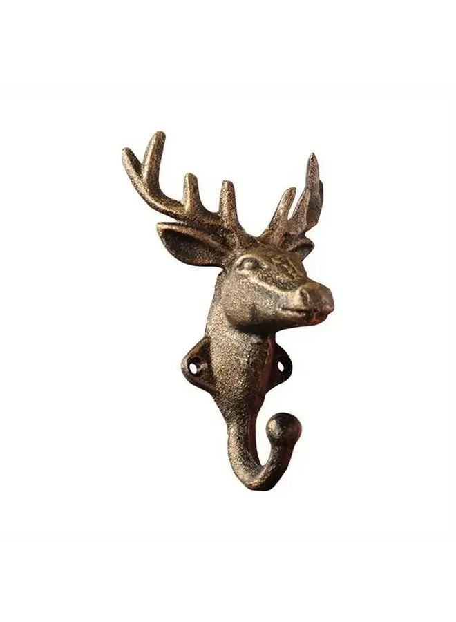 Golden Wall Hook Easy Install Multi Purpose Load Bearing for Coats Keys Towels - Image 1