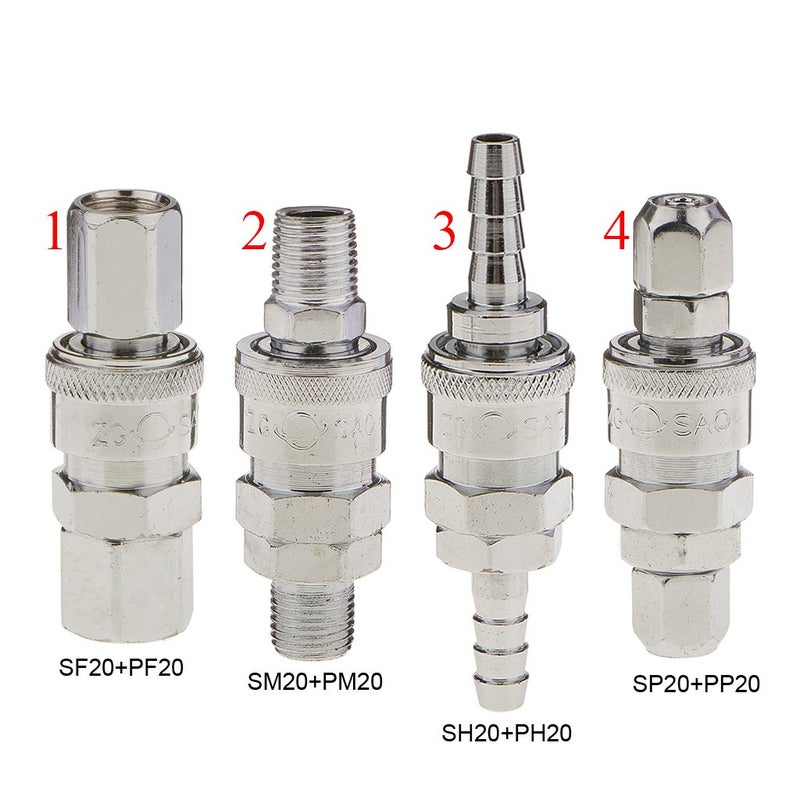 Generic SF20PF2014 BSP Pneumatic Air Line Hose Quick Fittings Connector Coupler  - Image 3