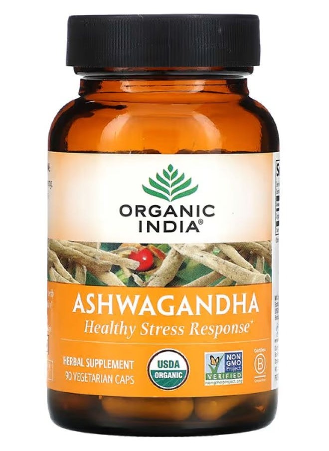 Organic India - Organic India, Ashwagandha, 90 Vegetarian Capsules - Image 1
