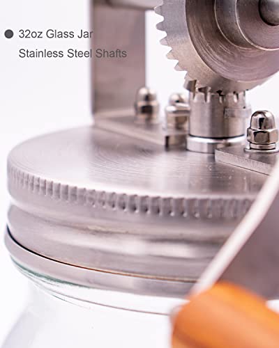 Aeaker Butter Churner – Make Fresh Homemade Butter in 10 Minutes | Glass Jar with Stainless Steel Paddle | 32oz Hand Crank Butter Maker | Easy to Use & Clean | Great for DIY & Family Kitchen Fun - Image 4