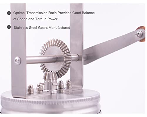 Aeaker Butter Churner – Make Fresh Homemade Butter in 10 Minutes | Glass Jar with Stainless Steel Paddle | 32oz Hand Crank Butter Maker | Easy to Use & Clean | Great for DIY & Family Kitchen Fun - Image 3