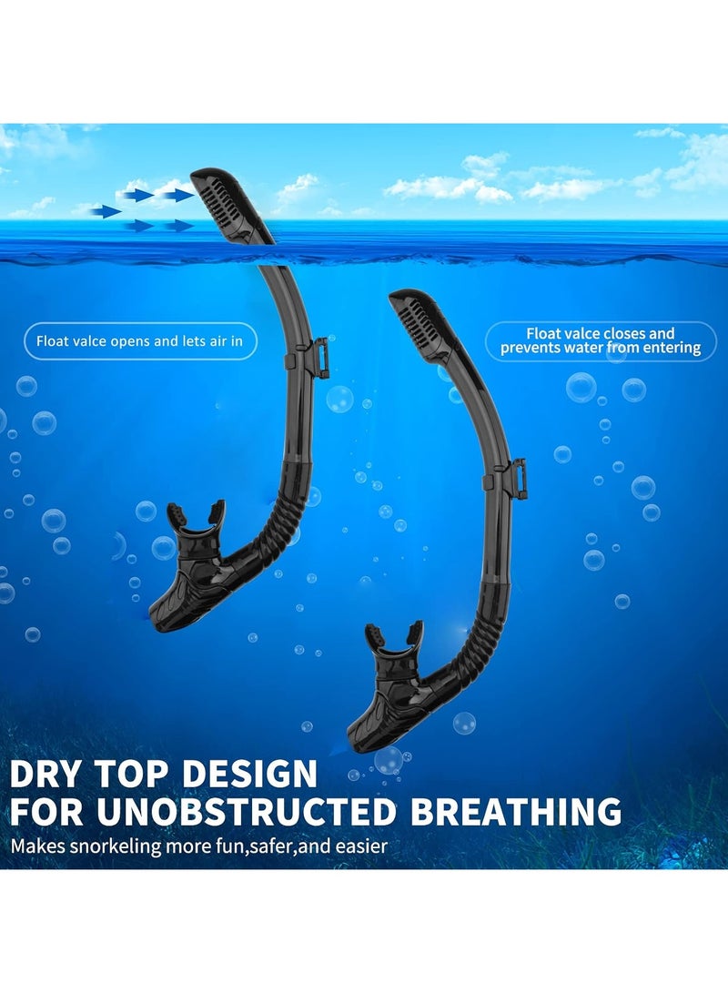 AROAQ Dry Snorkel Set Adults Professional,Anti-fog Diving Mask 180° Panoramic Ultra-Clear Snorkel Mask Anti-leak Diving Tube Set Free Breath Scuba Diving Goggle Adjustable for Men Women - Image 5