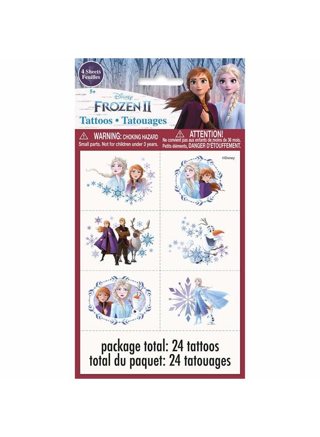 Unique Disney Frozen 2 Tattoos (Pack of 24) - Exclusive Pattern Collection - Colorful & Transferable, Perfect for the Next Party Magical Adventure - Image 2