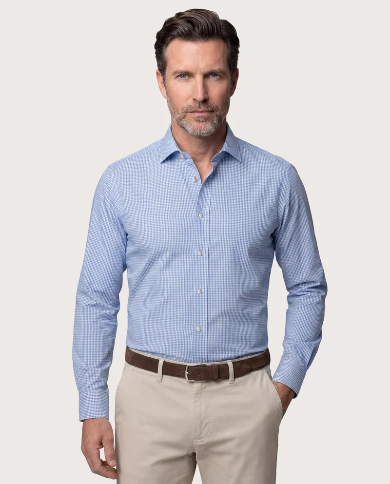 كاميتشسما Checkered Poplin Non Iron Shirt