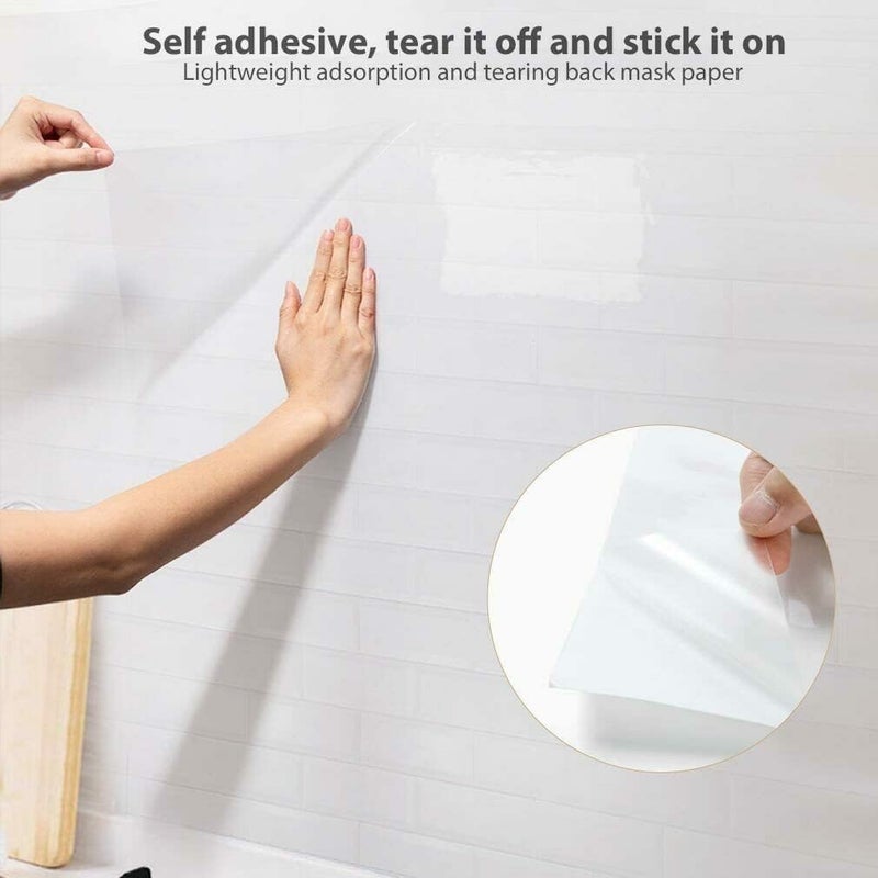 ERATO Clear Matte Self Adhesive Wallpaper Protective Film Oil Proof Removable Waterproof Kitchen Film for Table Countertop Kitchen (Clear Matte, 20 x 150 Inch) - Image 3