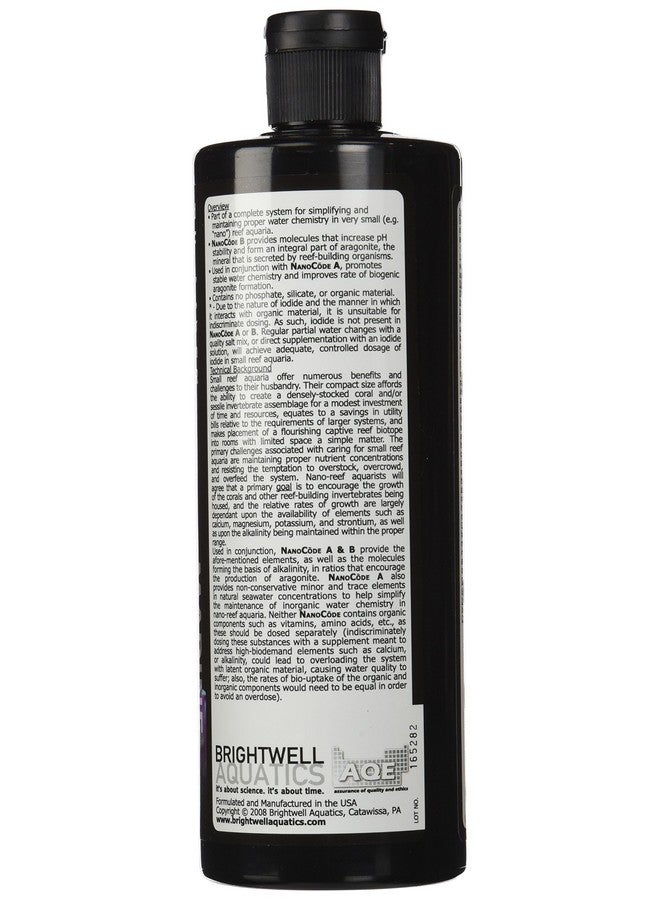 Brightwell Aquatics NanoCode B - Balanced Major, Minor & Trace Element & Buffer System for Nano-Reef Aquariums, 500ml - Image 3