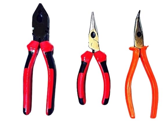 SNE multipurpose three diffrent type plier set 8 Inch Combination Plier 7 Inch Long Nose 8 inch Bent Circlip Plier - Image 2