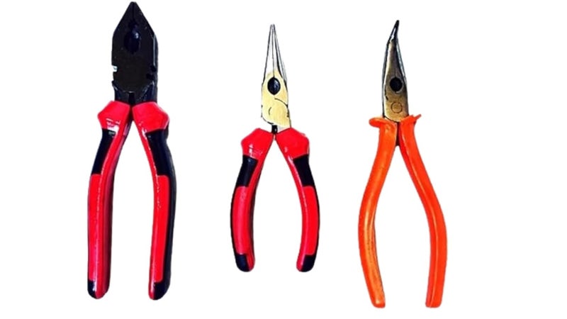 SNE multipurpose three diffrent type plier set 8 Inch Combination Plier 7 Inch Long Nose 8 inch Bent Circlip Plier - Image 1