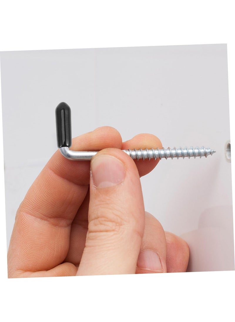 Healeved 300pcs Perforated Board Hook Holder Wire Storage Shelves Pegboard Metal Storage Shelves Rubber End Caps Peg Board Tool Hangers Clip Hooks Dishwasher Replacement Parts Hook End Cap  - Image 3