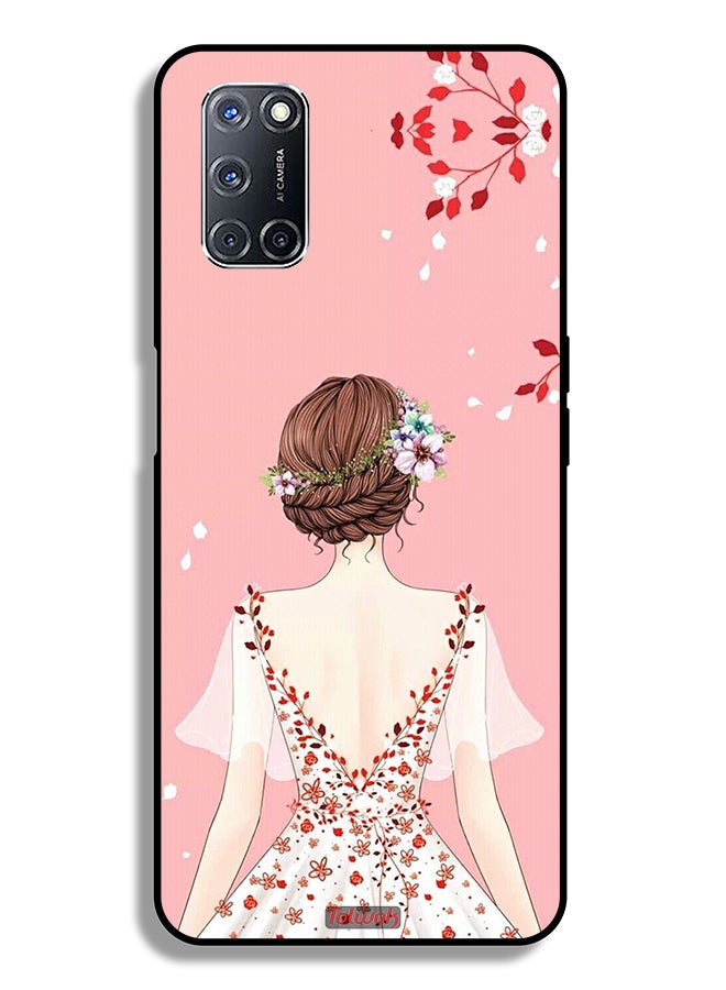 Tolwak Oppo A92 Protective Case Cover Standing Girl Art - Image 1
