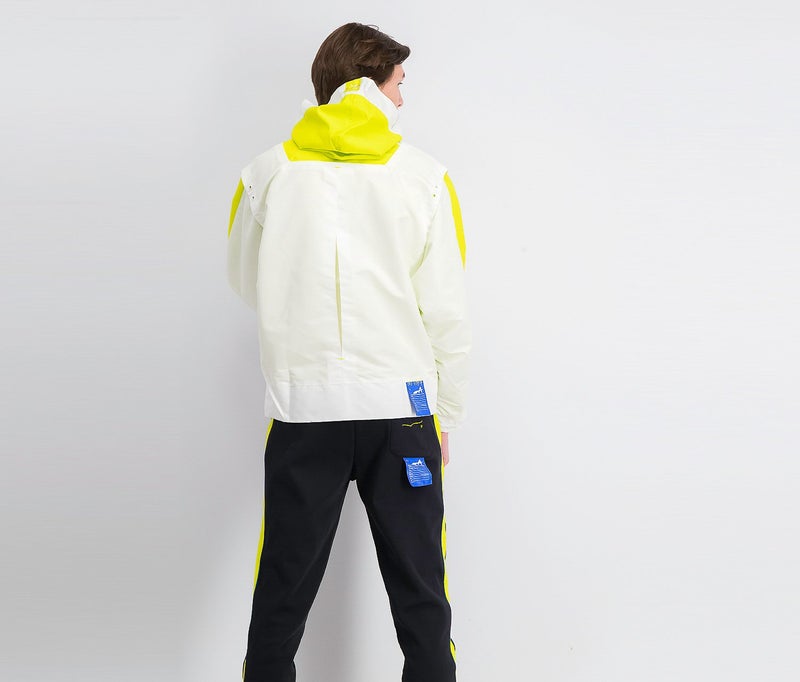 PUMA جاكيت واقي من الرياح بغطاء للرأس للرجال، أبيض - Image 4