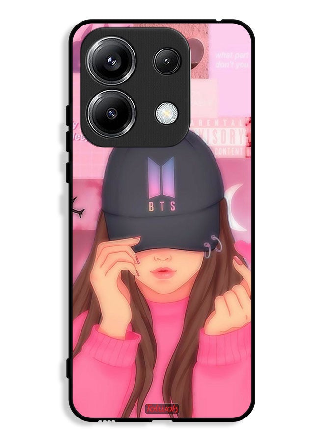 Tolwak غطاء حماية لجهاز Xiaomi Poco M6 Pro 4G - تصميم فتاة مميز - Image 1