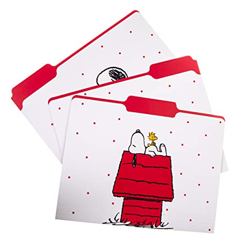 Graphique "Snoopy" File Folder Set – File Set Includes 9 Folders and 3 Unique Go-Getter Designs, Embellished w/Gold Foil on Durable Triple-Scored Coated Cardstock - Image 1