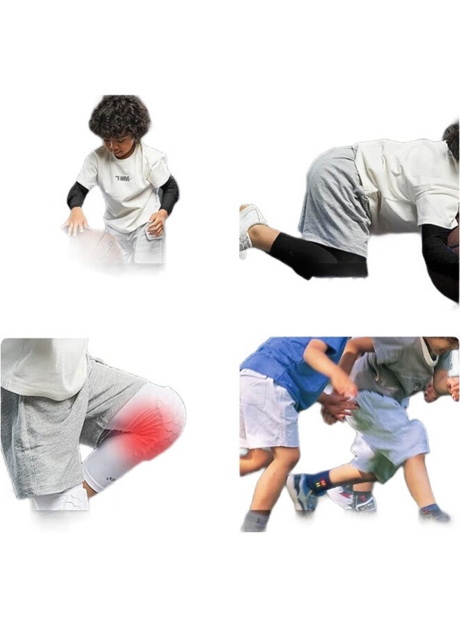 Teeis Children'S Knee Pads, Basketball Summer Thin Style, Anti-Fall Sports, Professional Honeycomb Anti-Collision Protective Gear, Special Equipment, Size M - Image 2
