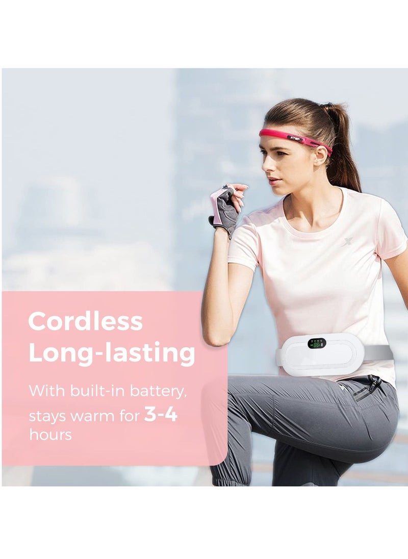 Joshberg - Menstrual Heating Pad, Electric Cordless Heated Waist Belt,Fast Heating Pad with 3 Heat Levels and 3 Vibration Massage Modes, Menstrual/Period, Back or Belly Pain Relief for Women or Girl - Image 1