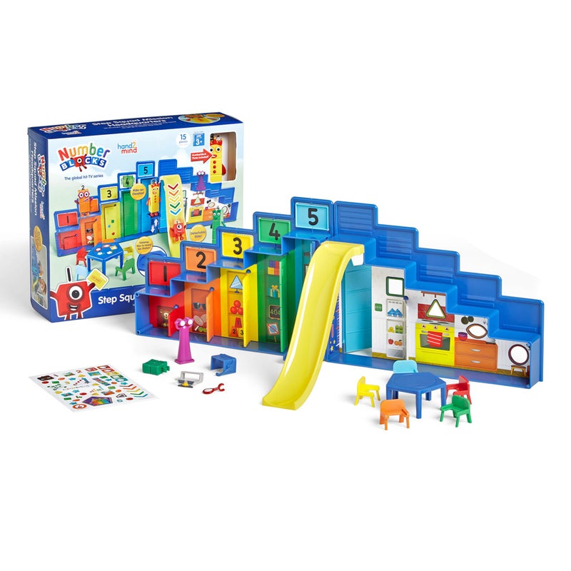 hand2mind hand2mind Numberblocks Step Squad Mission Headquarters, Play Figure Playsets, Toddler Play House Toys, Action Figure Playset, Number Toys, Toy Figures, Math Toys for Kids 3-5, Birthday Gifts for Kids - Image 1