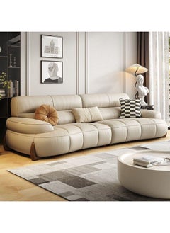 Modern Faux Leather Sofa with Recessed Arm and Sewn Pillow Back - pzsku/ZF58134C2241C634ECADFZ/45/_/1725443398/3bc48bae-d435-4c78-91e6-fcfc6cdd4bf9