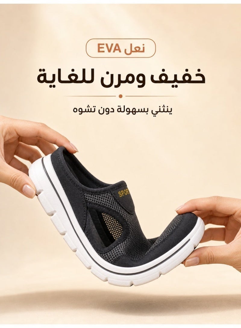 حذاء نصف شباشب صيفي قابل للتنفس للجنسين كاجوال - شبشب منزلق مريح مضاد للانزلاق للرجال والنساء - Image 4