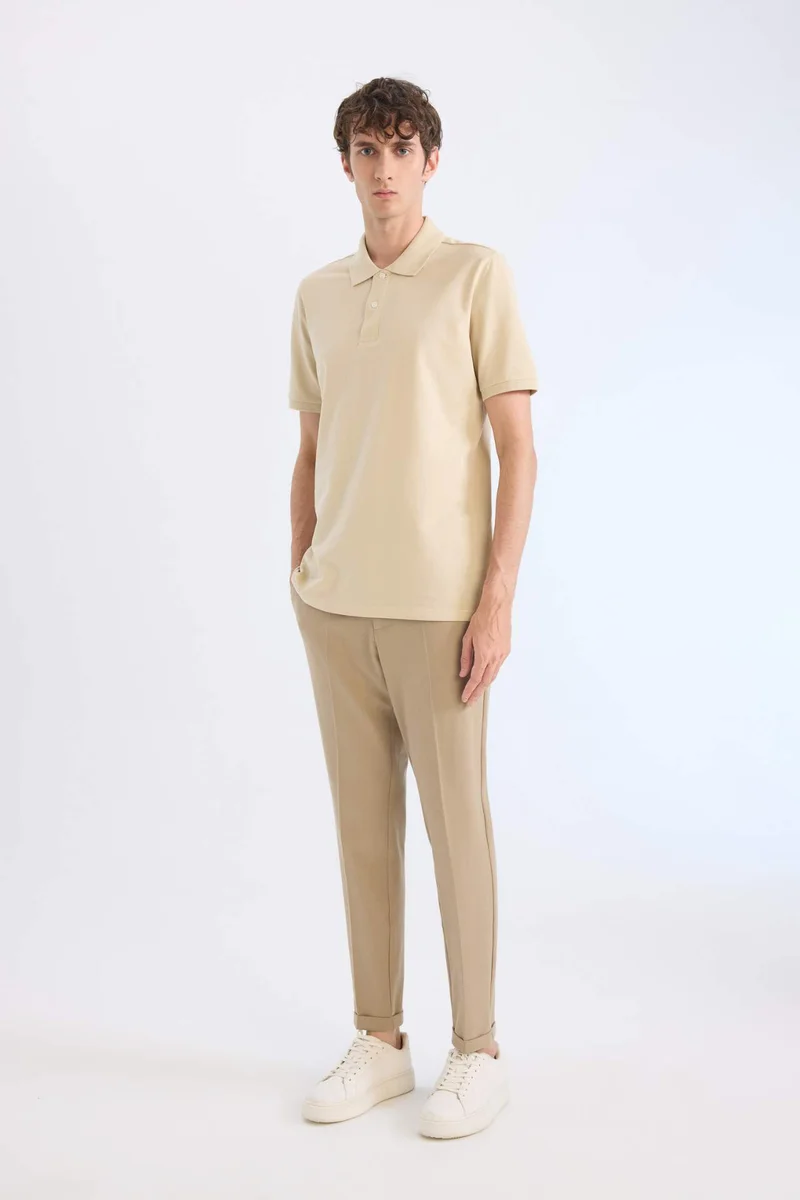 DeFacto Regular Fit Polo Collar Pique Short Sleeve Polo T-Shirt