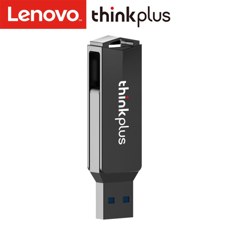 USB Flash Drive 64GB Black: 360° Rotating Dual-Port USB3.0 Type-C - Zinc Alloy Shockproof Wear-Resistant Compact Keyring USB for Multi-Device File Storage & On-The-Go Use - Image 4