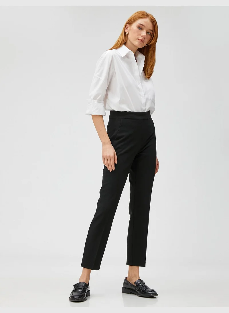 KOTON Basic Cigarette Classic Trousers Slim Leg