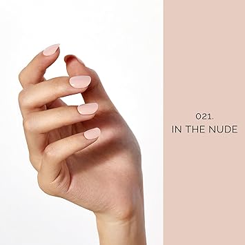 NAILOG Semi Cured Gel Nail Strips Extra Long Nail Polish Strips 20 Pieces Long Lasting Semi Cured Nail Stickers with Soft Glossy Gel Finishin The Nude - Image 2