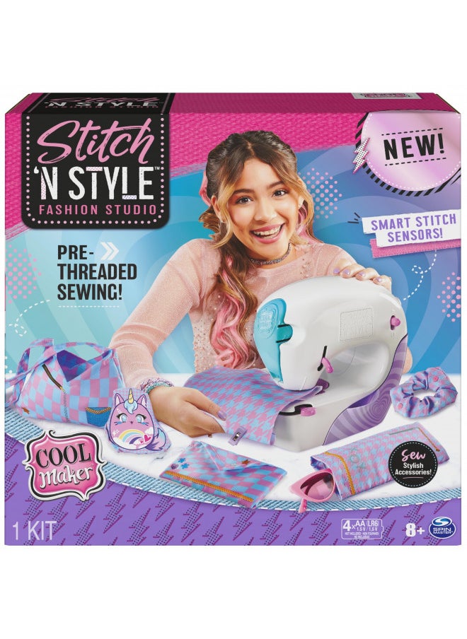Cool maker - Cool Maker, Stitch N Style Fashion Studio, Pre-Threaded Sewing Machine Toy with Fabric and Water Transfer Prints, Arts & Crafts Kids Toys for Girls - Image 1
