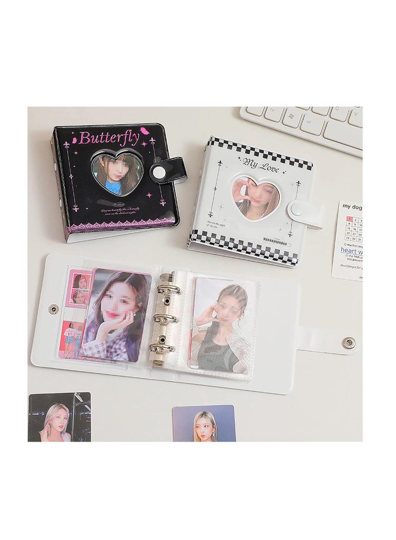 Photocard Binder 30 Sheets 60 Pockets Mini Portable Photo Album in Loose Leaf Refillable 3-Rings Transparent Photocard Binder Cover Kpop Photocard Holder Book for Picture Cards Storage  - Image 4
