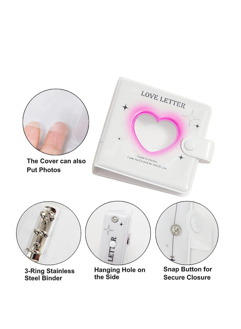 Photocard Binder 30 Sheets 60 Pockets Mini Portable Photo Album in Loose Leaf Refillable 3-Rings Transparent Photocard Binder Cover Kpop Photocard Holder Book for Picture Cards Storage  - Image 5