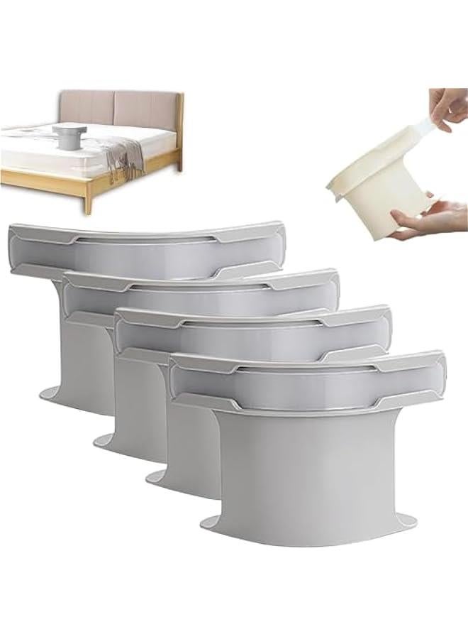 MIXDE Bed Sheet Holder, Bed Sheet Holder with Locking Strips, Non Slip Locking Sheet Clips, Sheet Clip for All Mattresses, Blankets, Bedding (Grey-4pcs) - Image 1