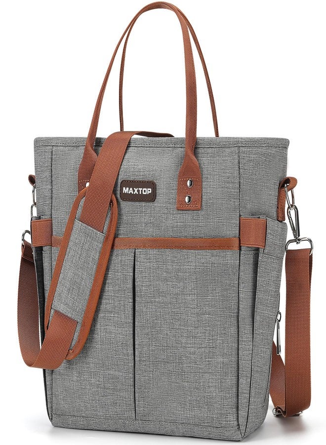 MAXTOP Lunch Bag Women for Work Insulated Thermal Lunch Box with Wide-Open Pocket Reusable Leakproof Cooler Bags with Removable Shoulder Strap for Teacher Nurse Office Picnic Travel Grey - Image 1
