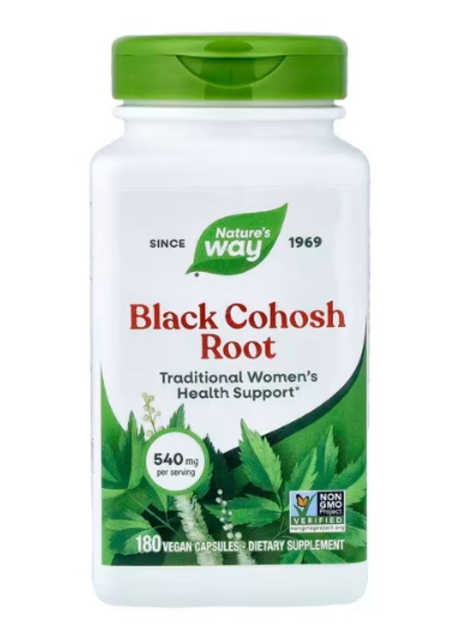 Nature's Way, Black Cohosh Root, 540 mg, 180 Vegan Capsules