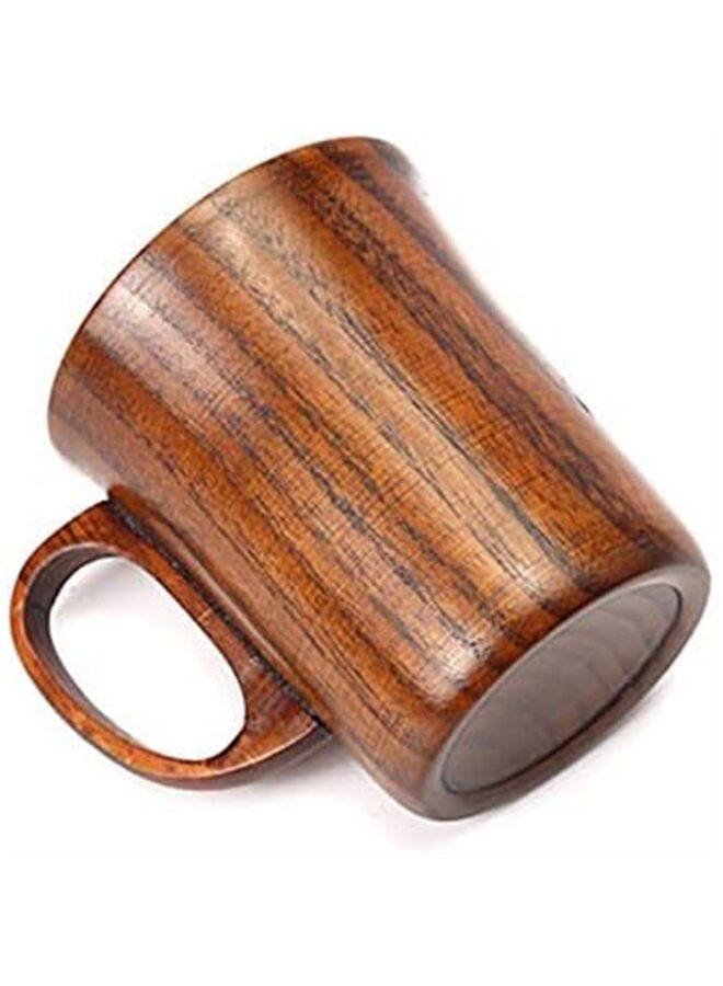 LAMAY 2Pcs Solid Jujube Mug Wooden Coffee Beer Mugs Wood Cup Handmade Tea Cup with Handle,Water Cup Wood Coffee Mug Wooden Tea Cup - Image 2
